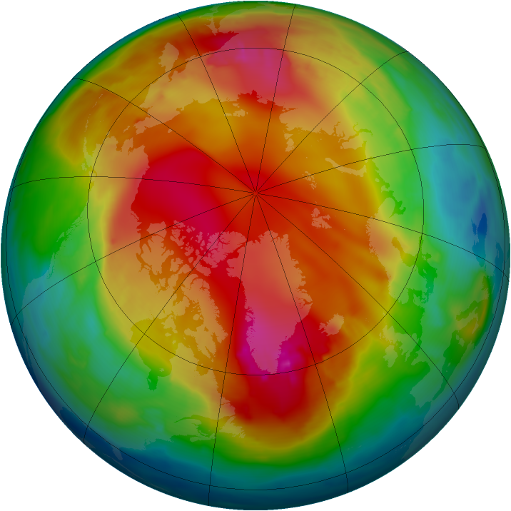 Arctic ozone map for 28 January 2009